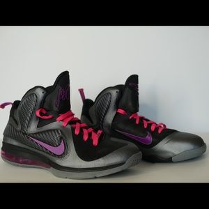Nike Lebron 9 Miami Nights Blk/Gry/Grape Size 14